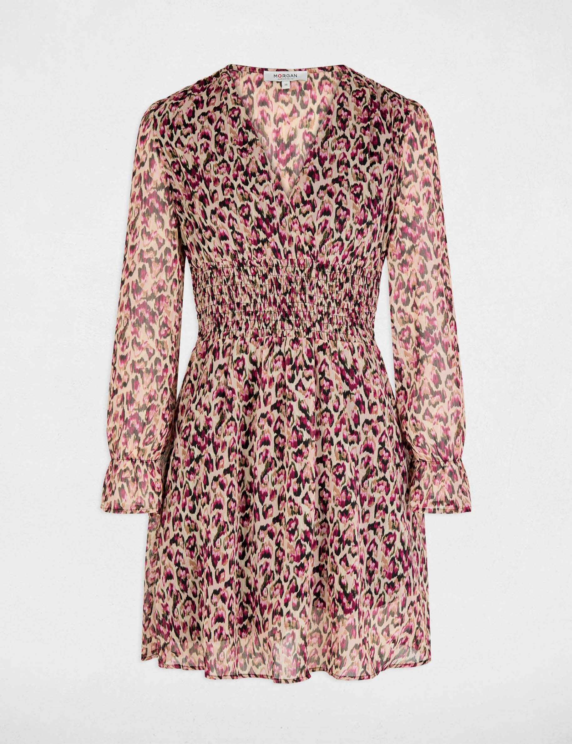 Korte, aansluitende jurk meerkleurig vrouw