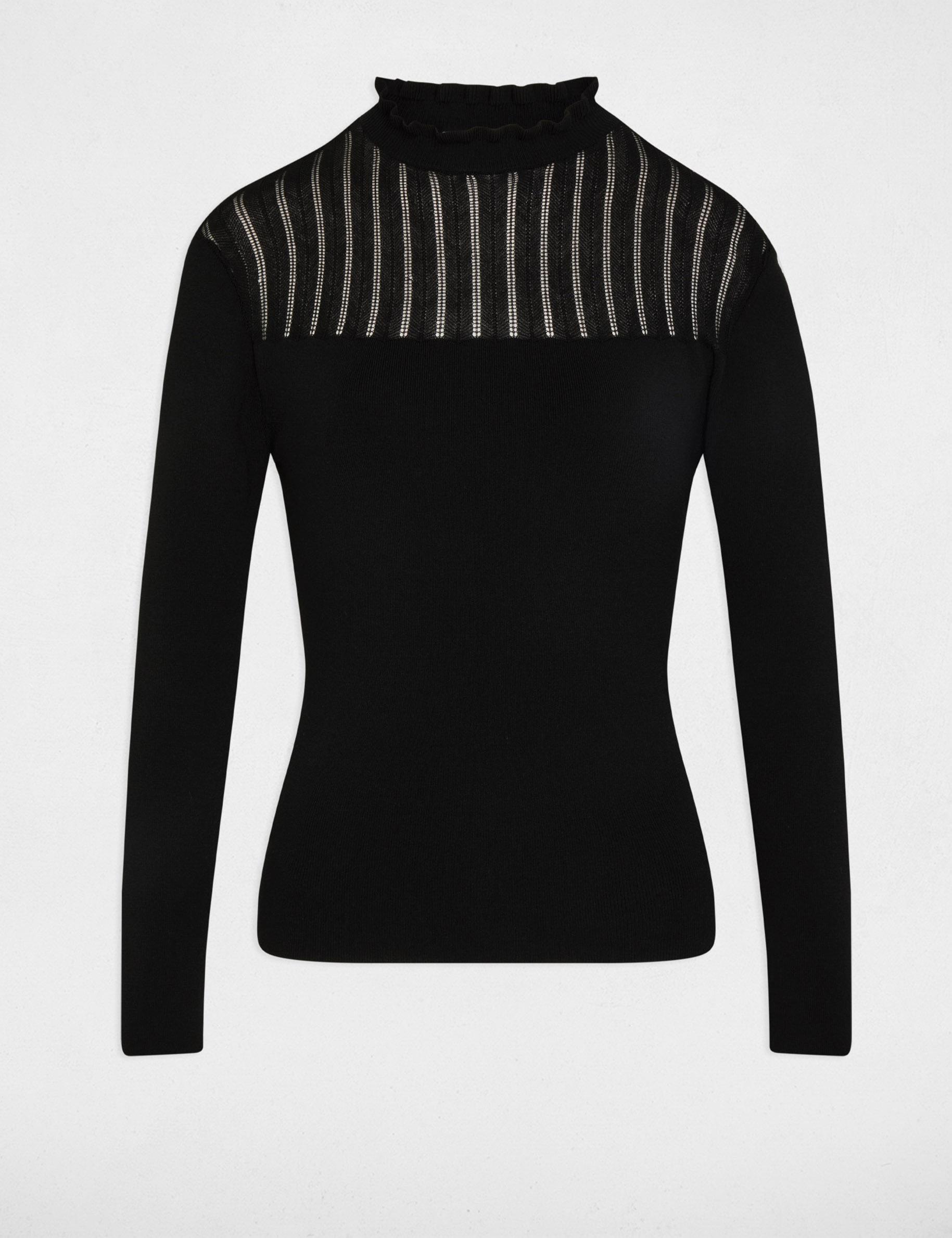 pull col montant noir femme Pull col montant noir femme