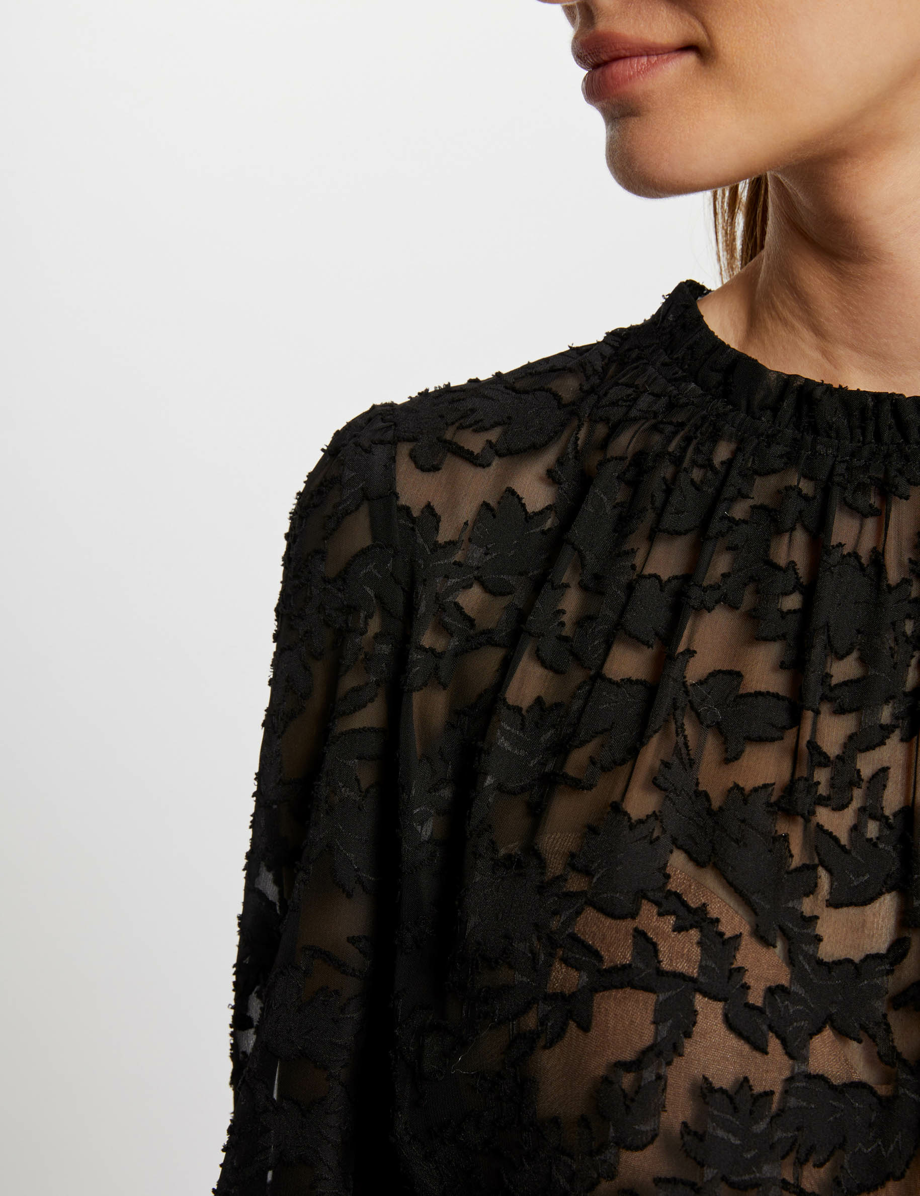 top manches longues dentelle noir femme Top manches longues dentelle noir femme