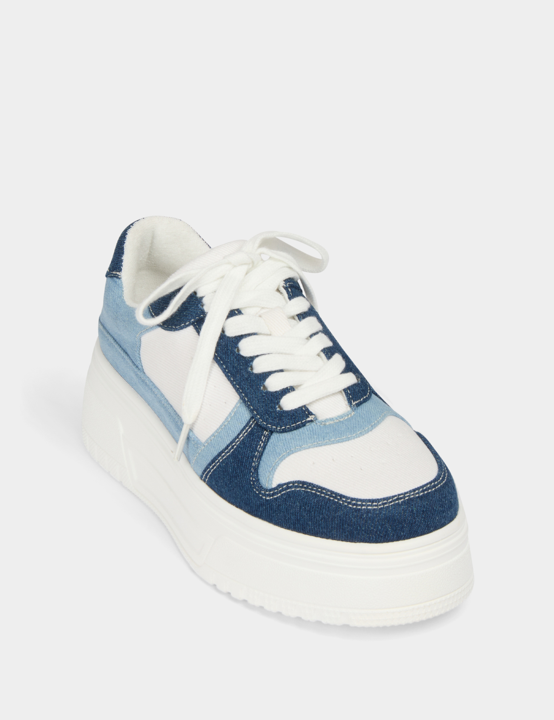 sneakers met sleehak helder wit vrouw Sneakers met sleehak helder wit vrouw