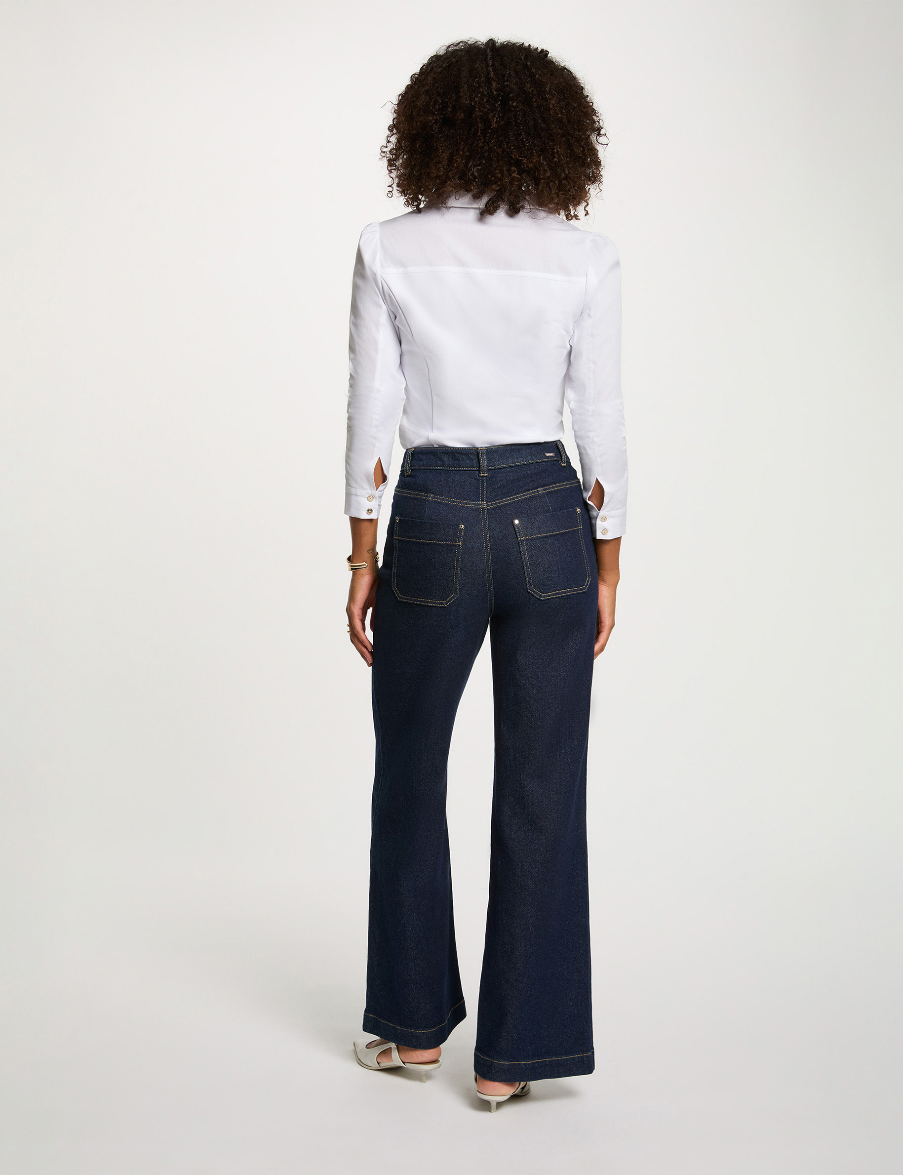 Chemise manches longues blanc femme