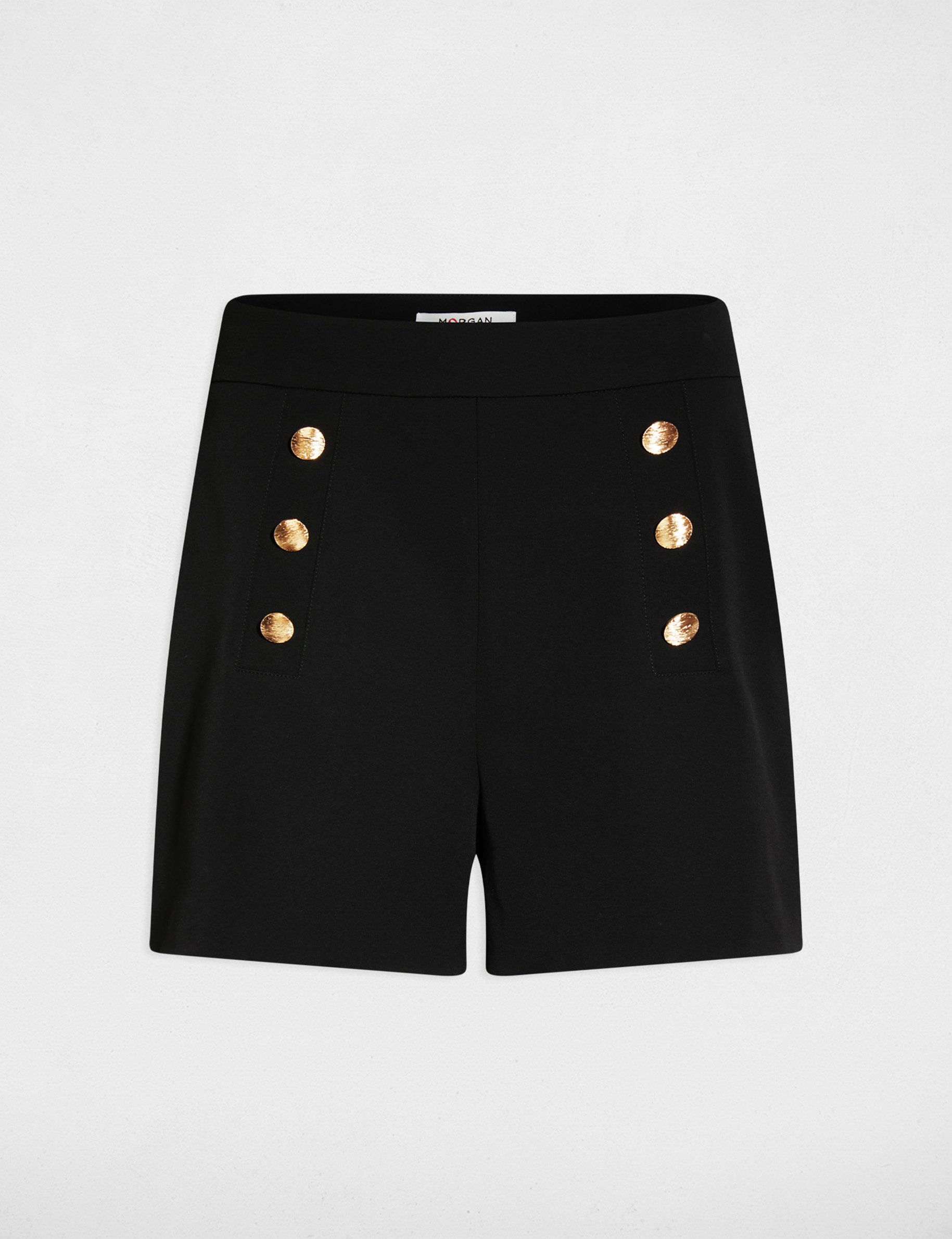 High-waist short zwart vrouw