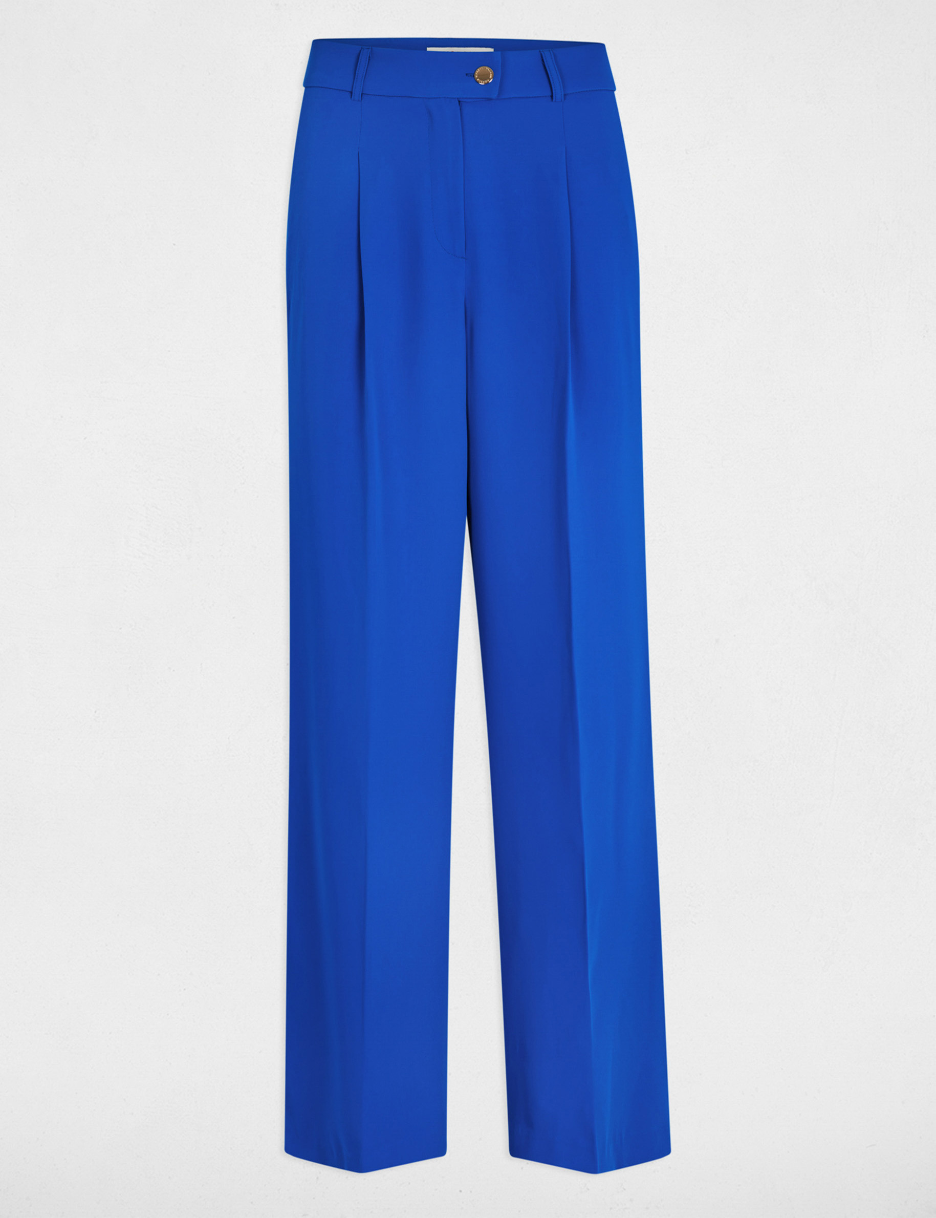 pantalon flare fluide bleu electrique femme Pantalon flare fluide bleu electrique femme