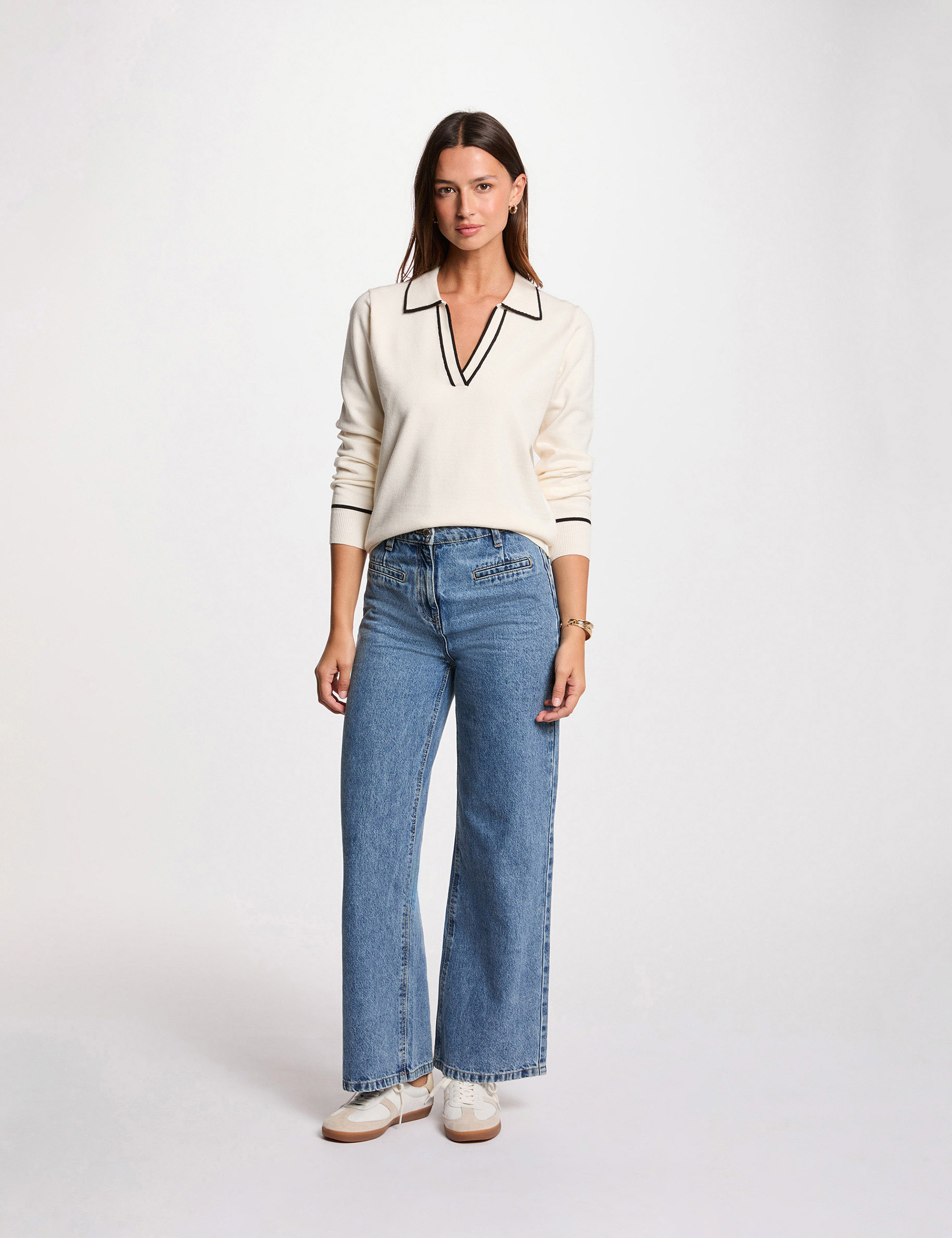 pull col polo ivoire femme Pull col polo ivoire femme