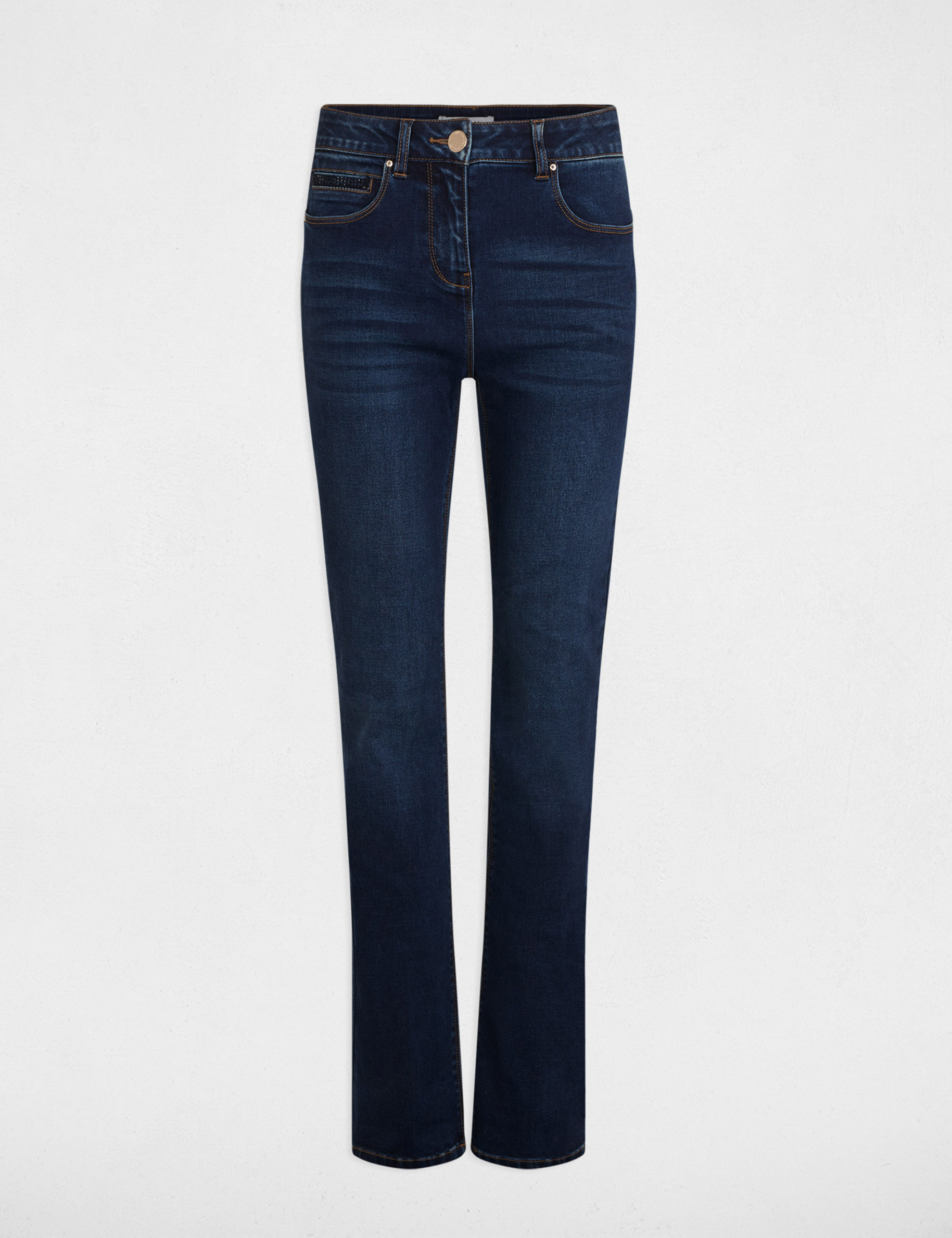 rechte jeans met hoge taille raw jeans vrouw Rechte jeans met hoge taille raw jeans vrouw