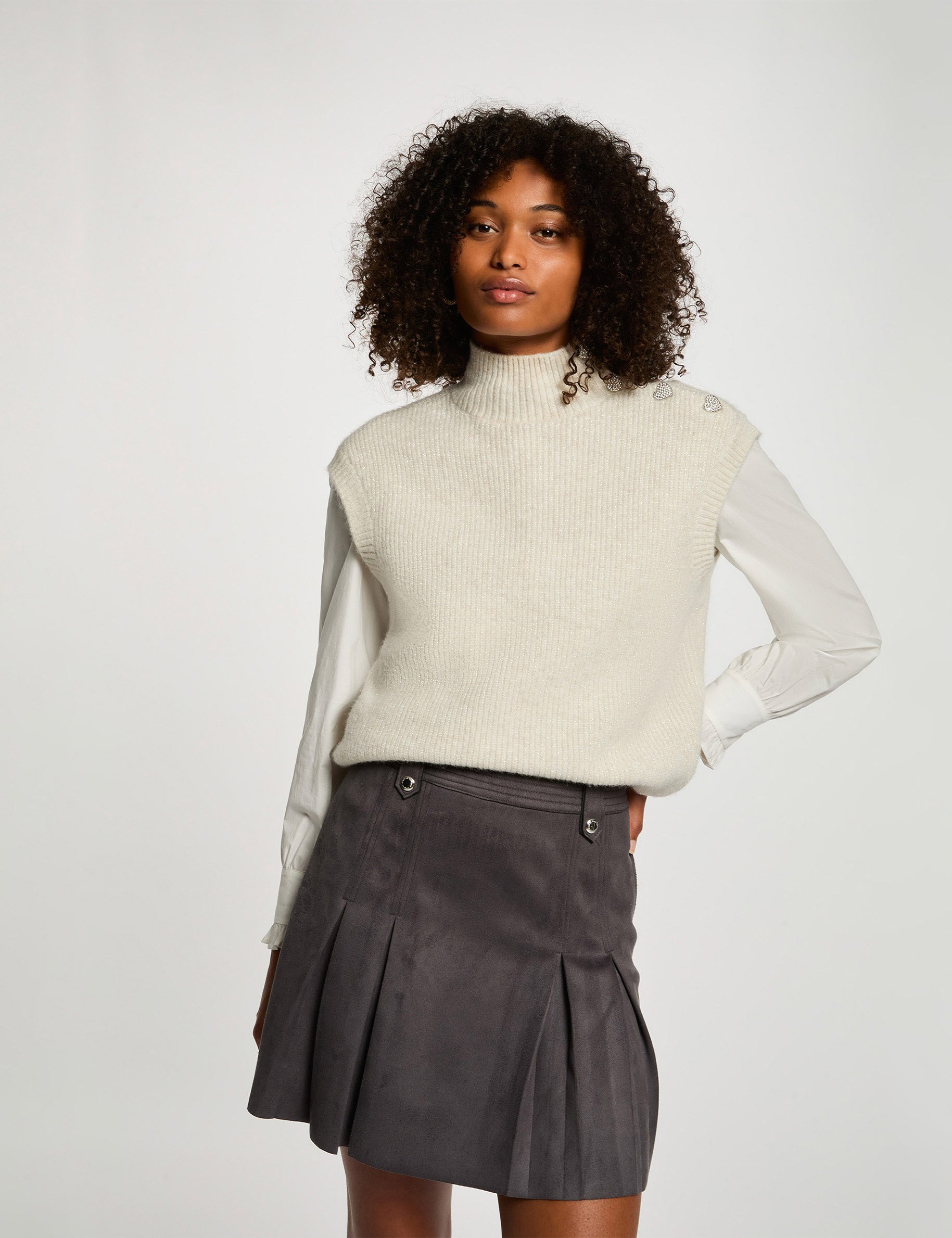jupe courte suedine gris fonce femme Jupe courte suédine gris foncé femme