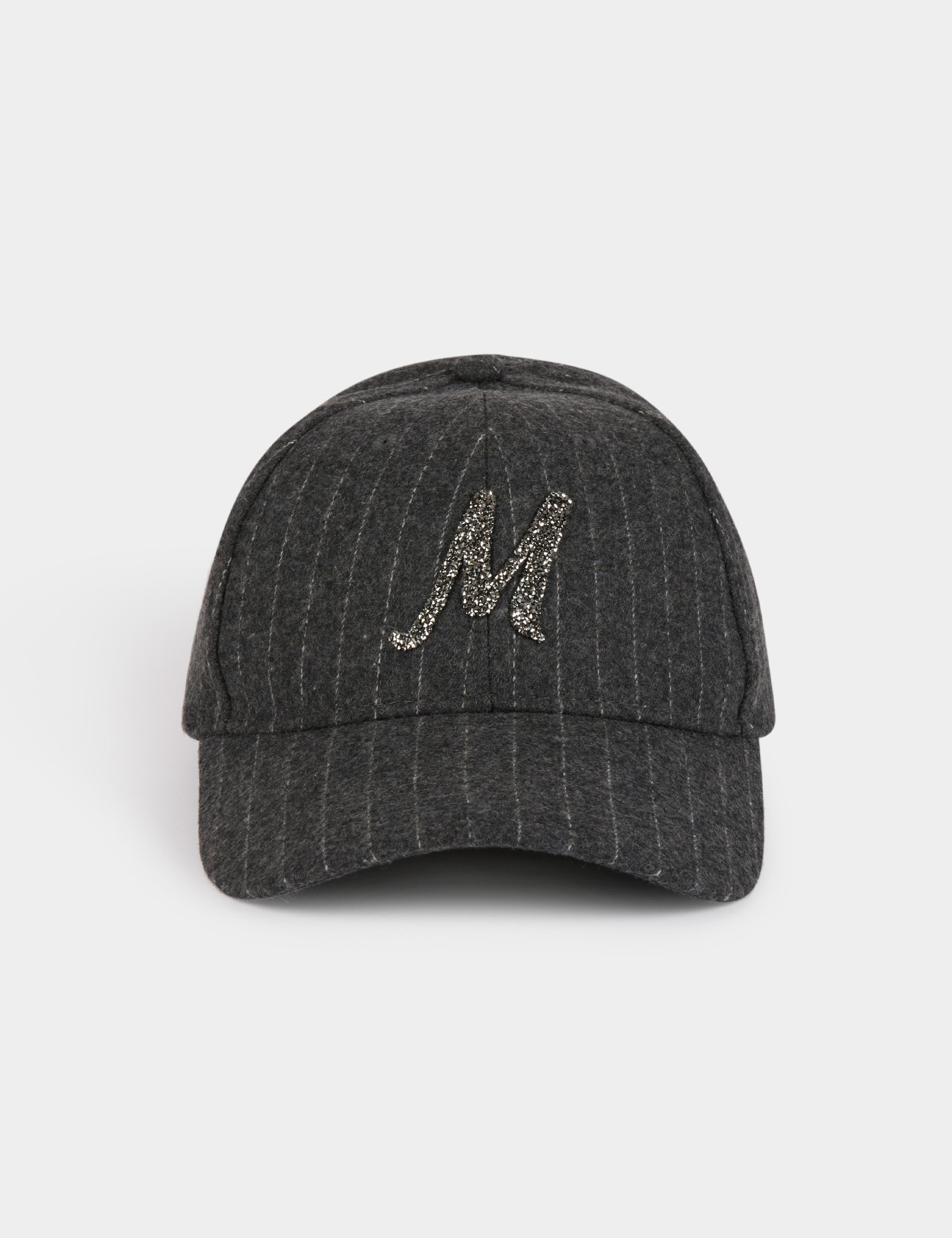 casquette rayee a m strass gris moyen femme Casquette rayée à M strass gris moyen femme