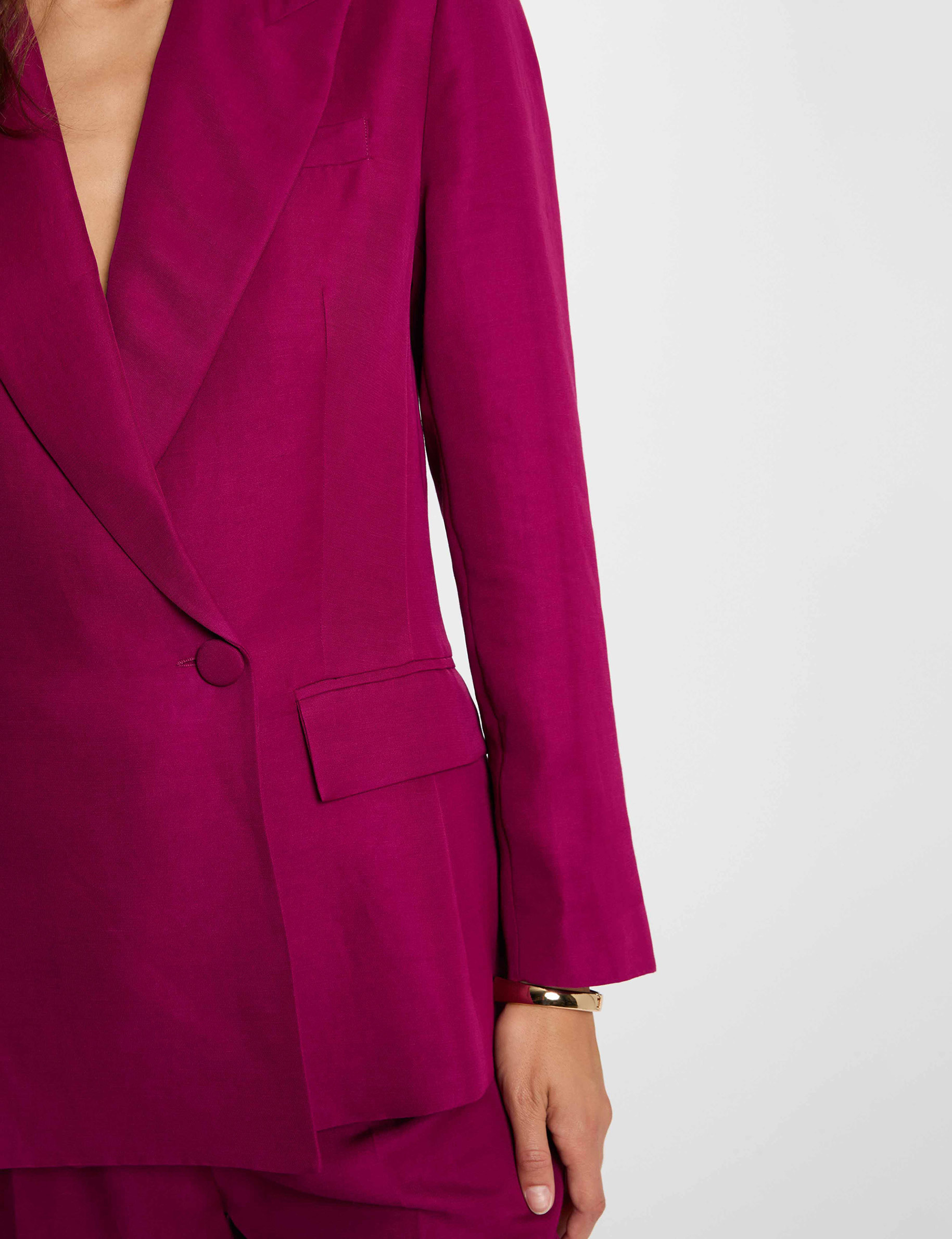 Blazer sans manches prune femme