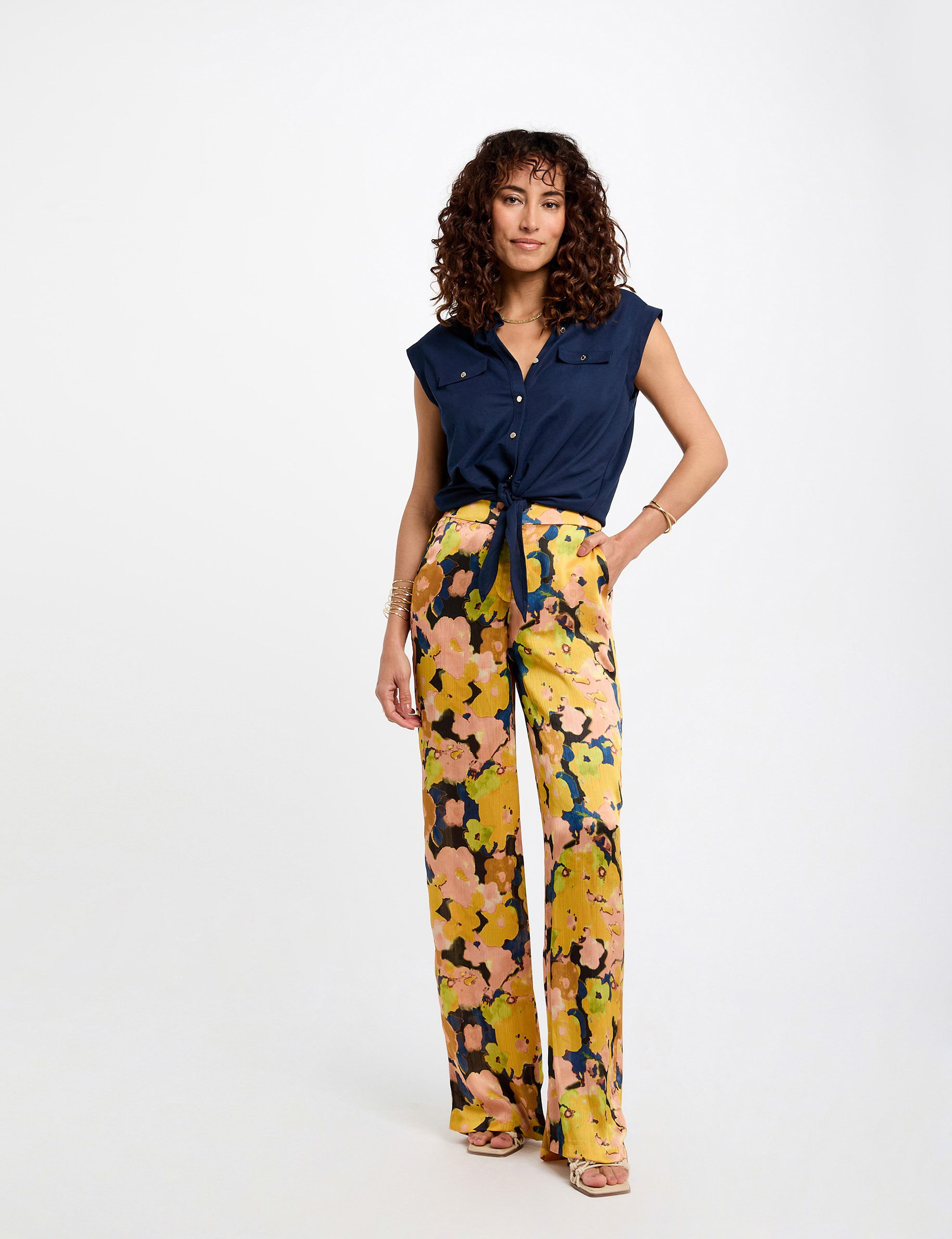 mouwloze blouse bleu petrole vrouw Mouwloze blouse bleu pétrole vrouw