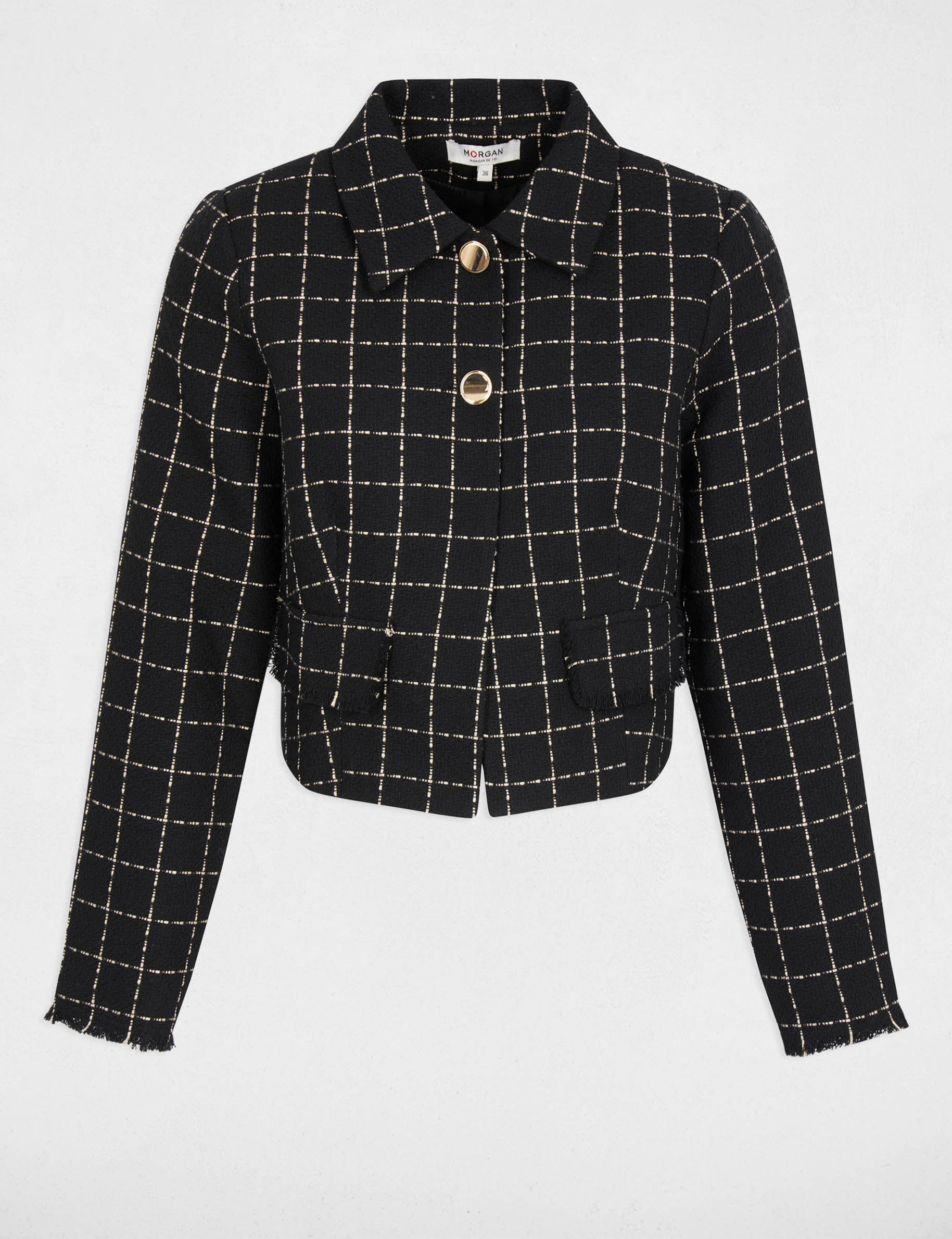 veste courte ajustee noir femme Veste courte ajustée noir femme