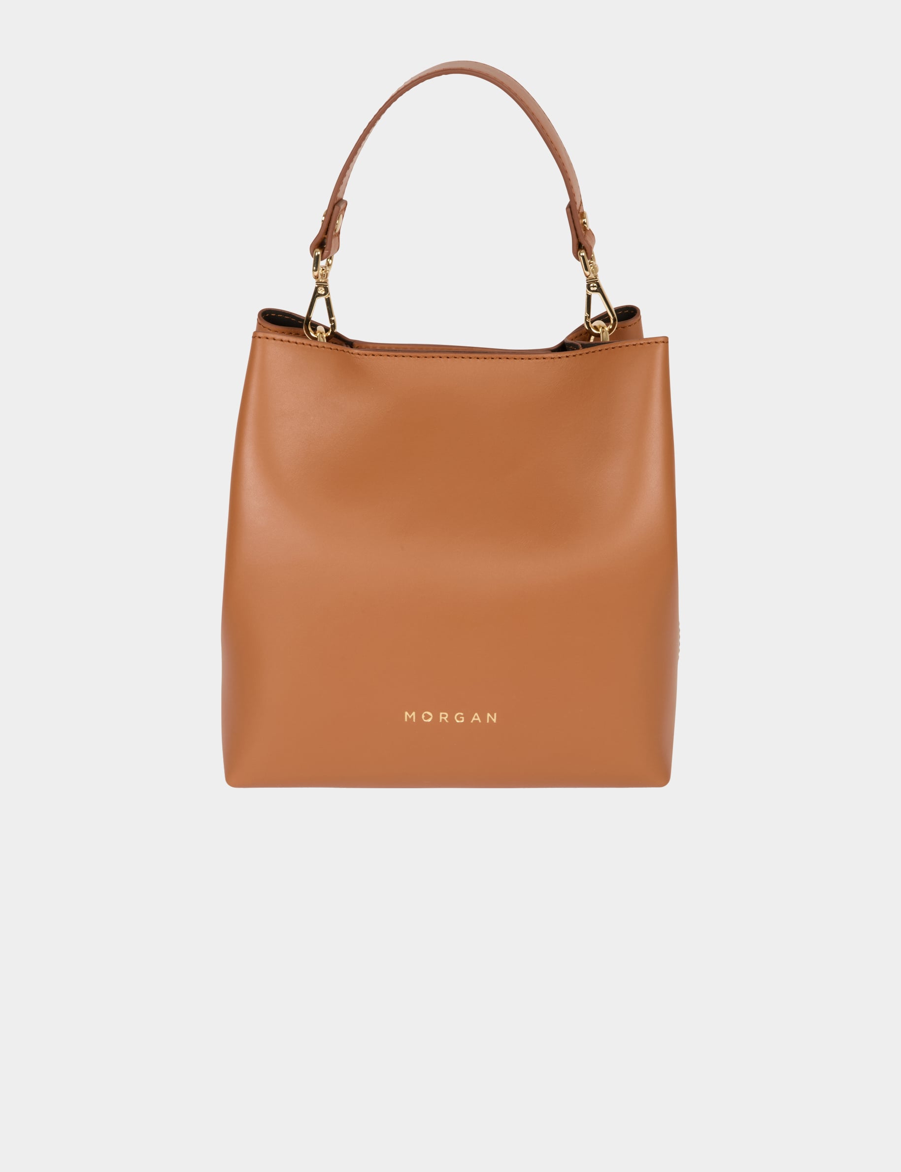 Sac sceau en cuir camel femme