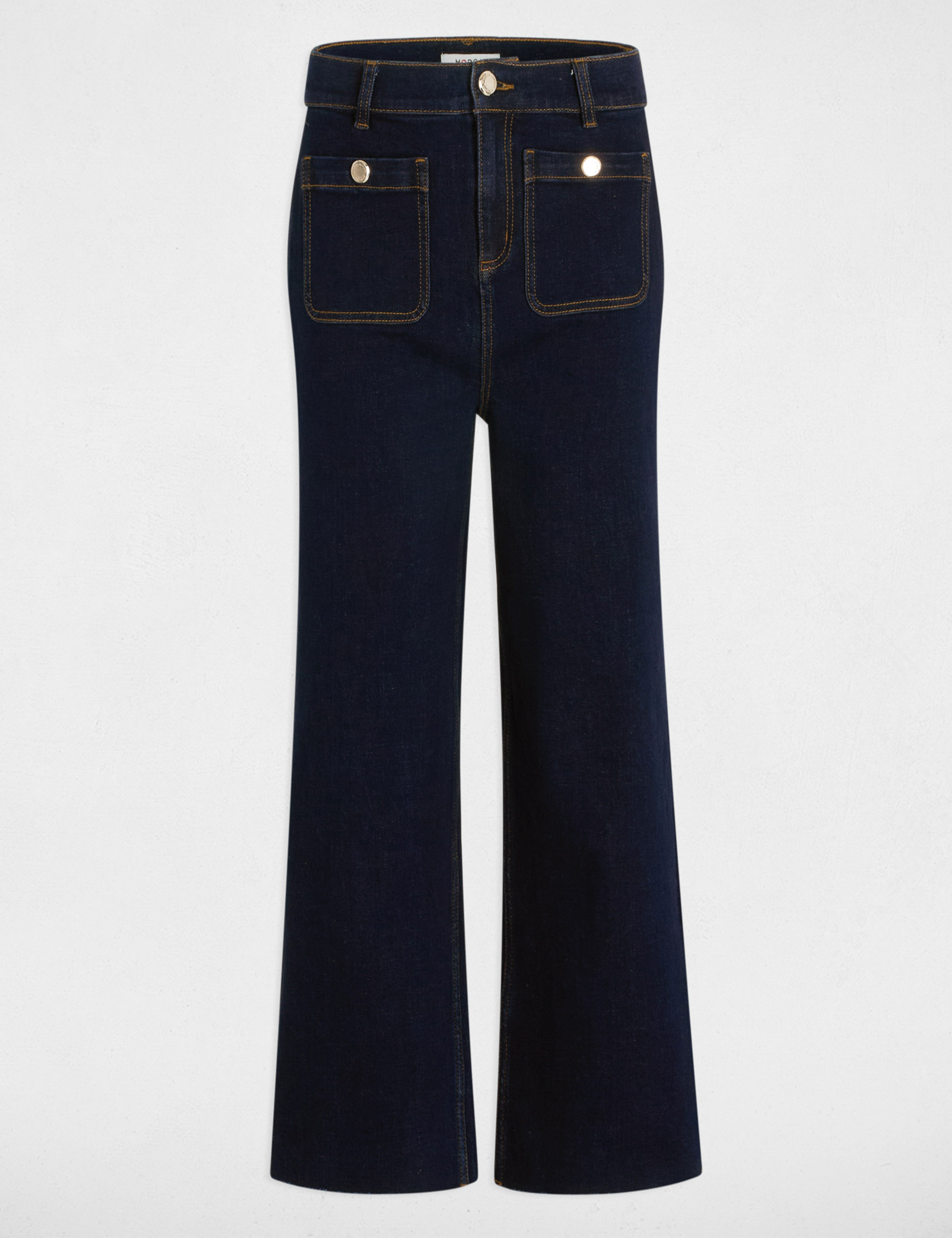 pantalon jambe large 78eme denim brut femme Pantalon jambe large 7/8ème denim brut femme