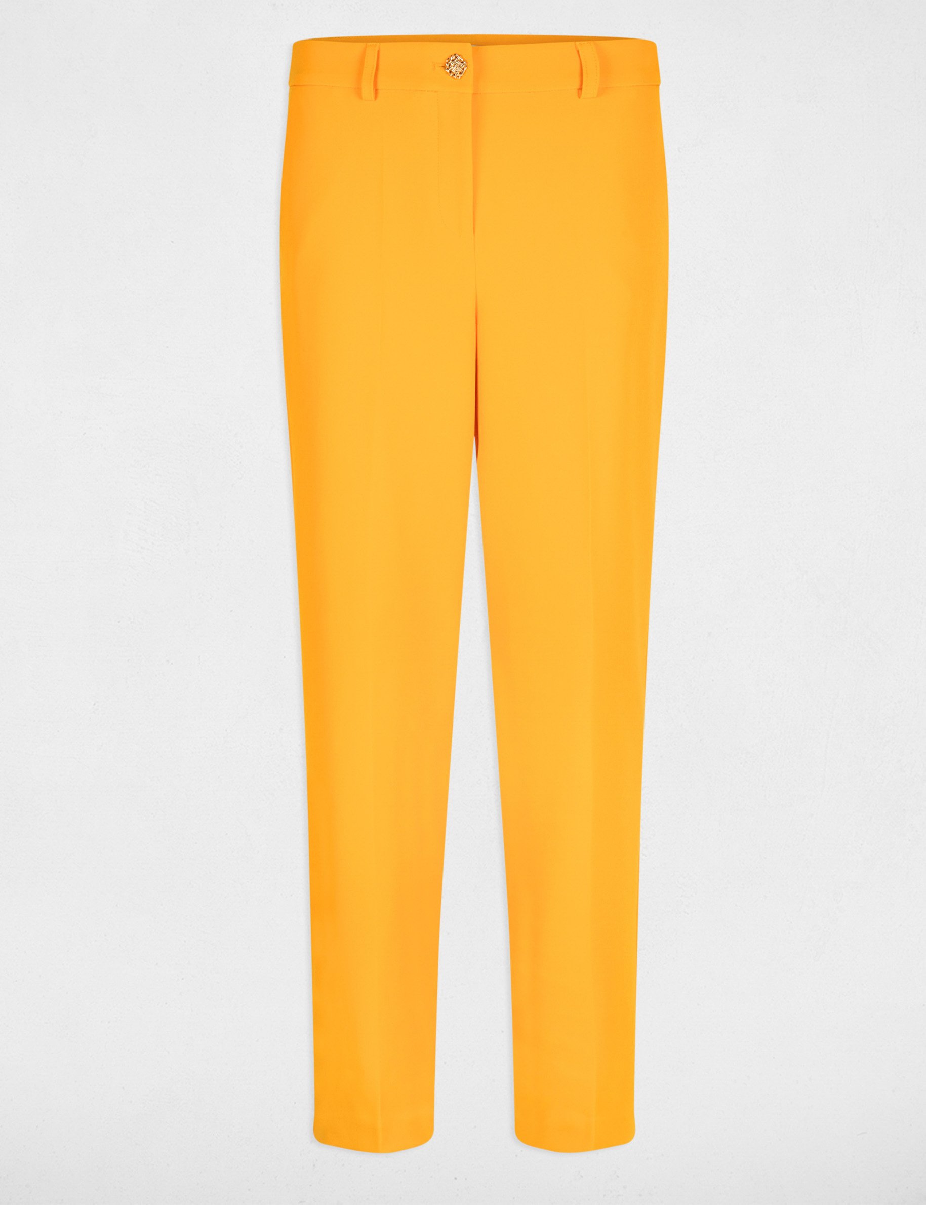 Pantalon ajusté orange femme