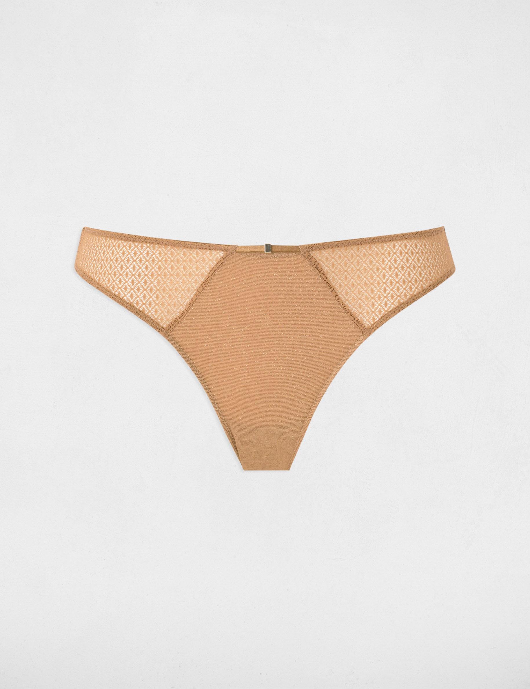 Lage taille kanten slip goudgeel vrouw