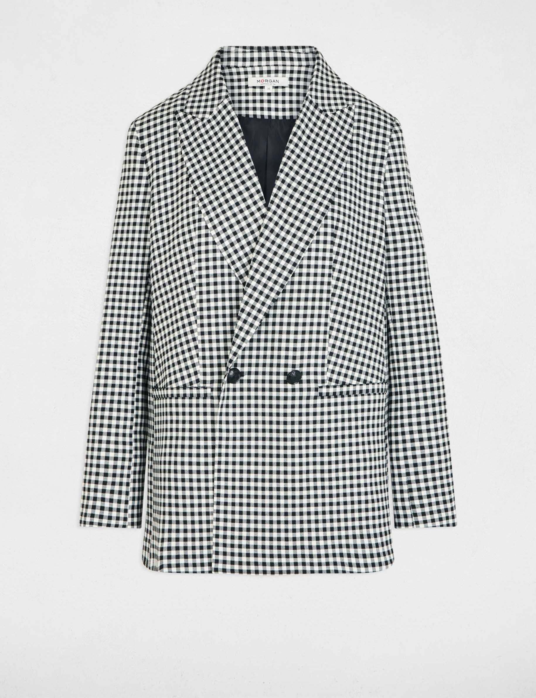 Blazer oversize col tailleur noir femme