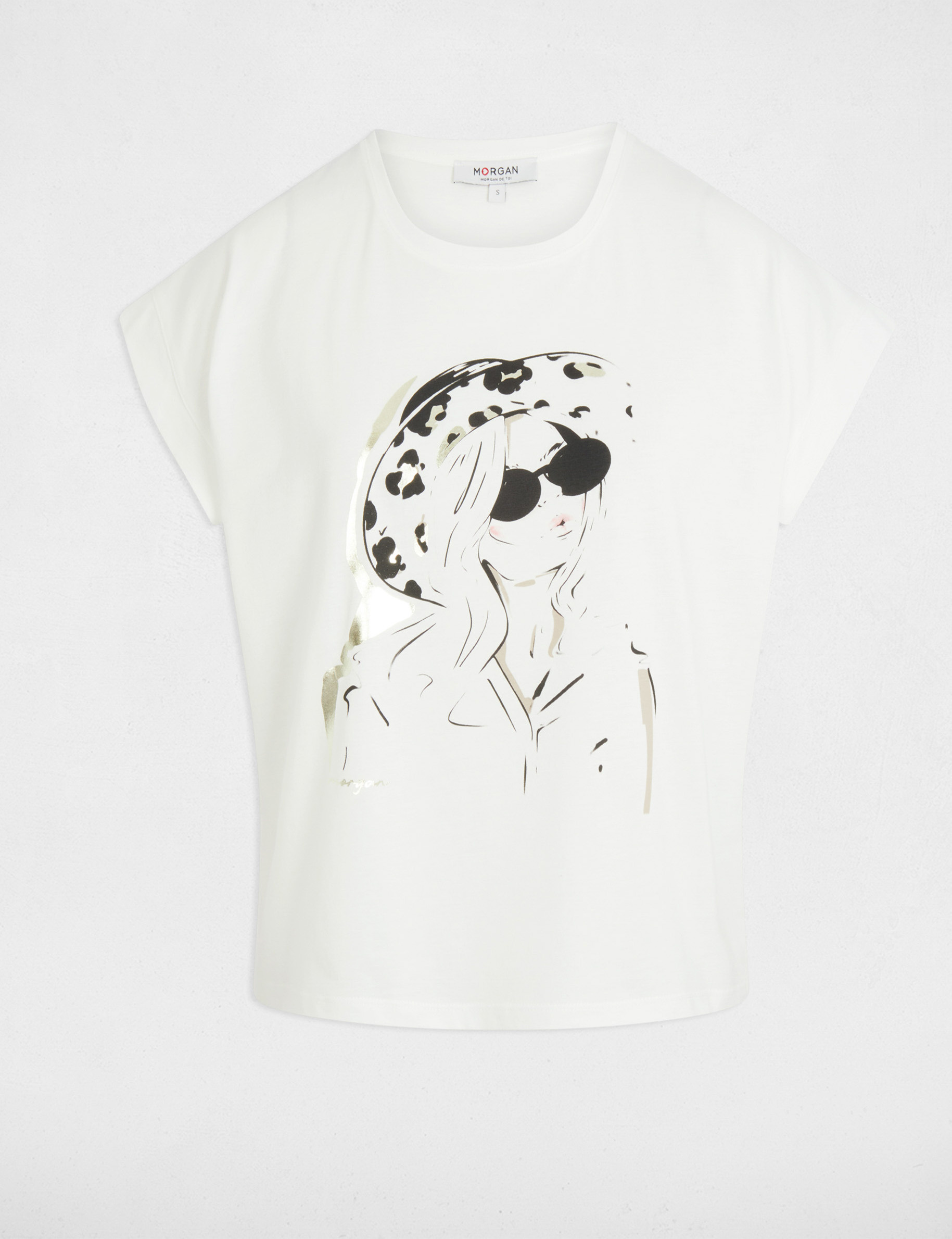 t shirt met opschrift helder wit vrouw T-shirt met opschrift helder wit vrouw