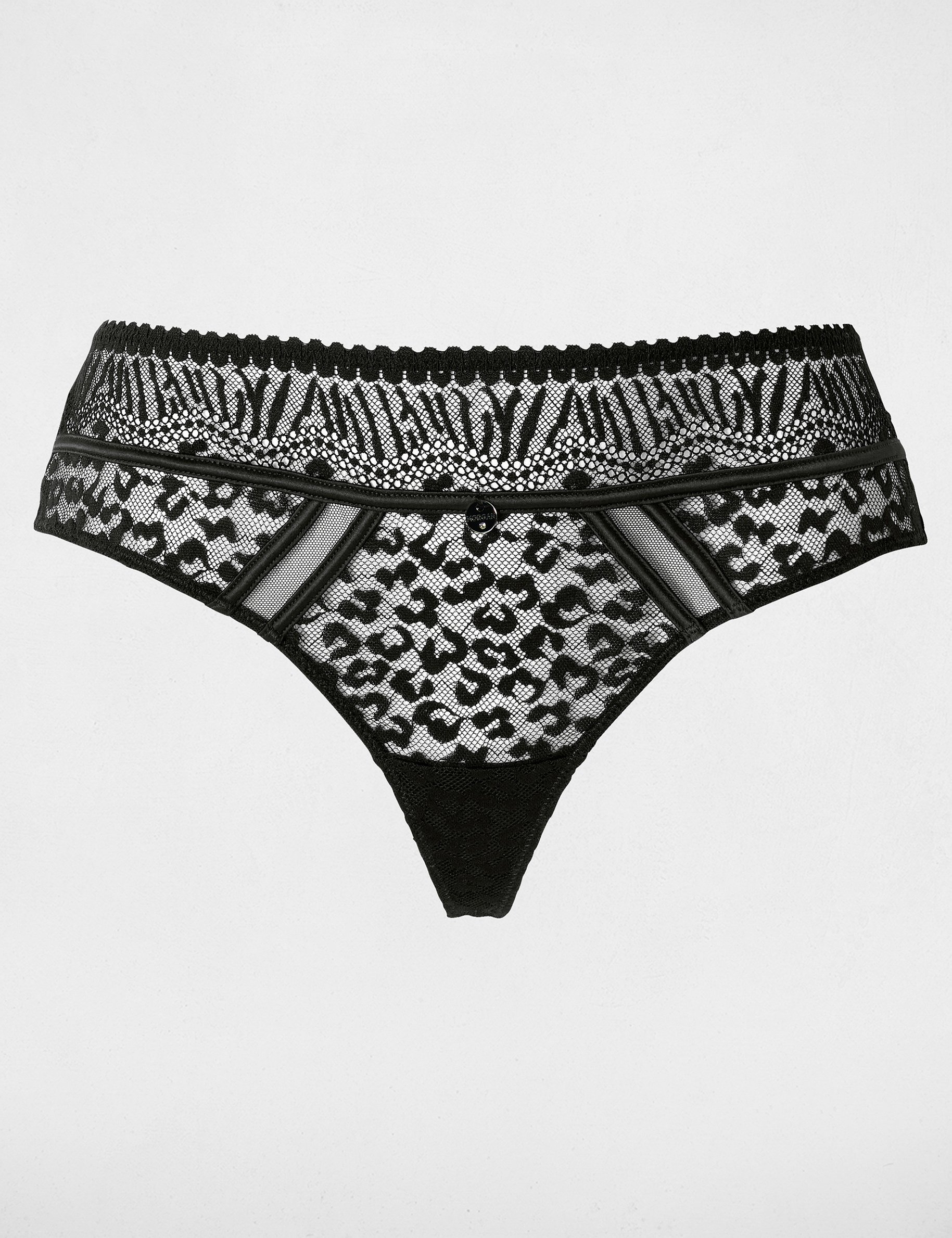 Shorty dentelle noir femme